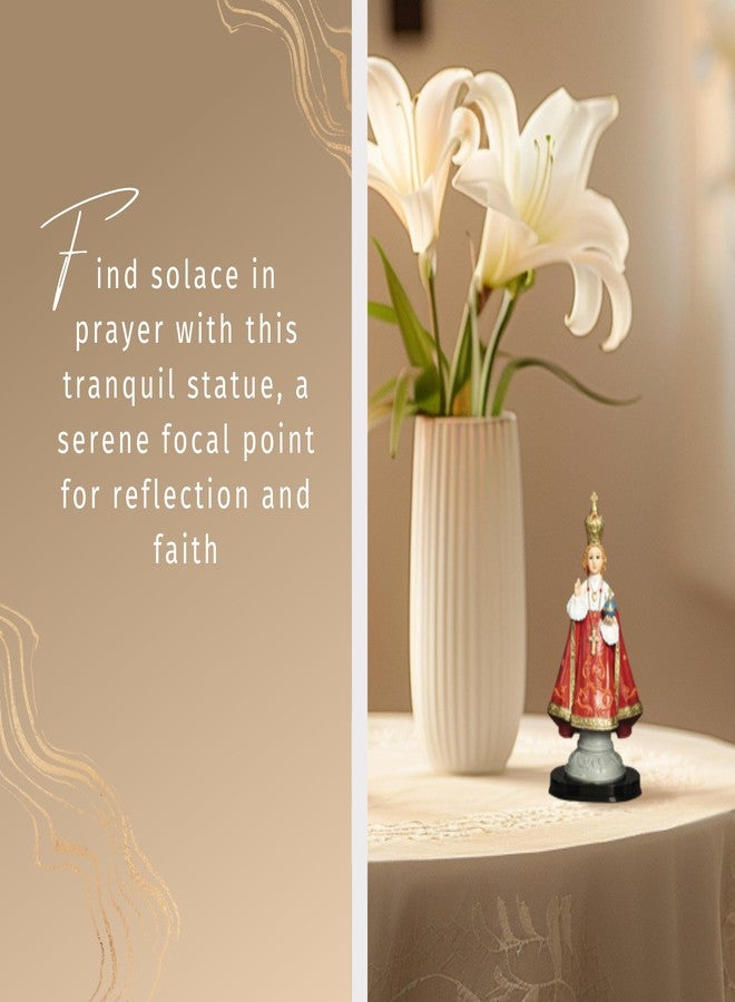 Trendzeen 5 inch Infant of Prague Statue - Infant Jesus Prayer Card, The Lord's Prayer - Niño de Praga Set for Altar, Home - 3 Items - Image 5